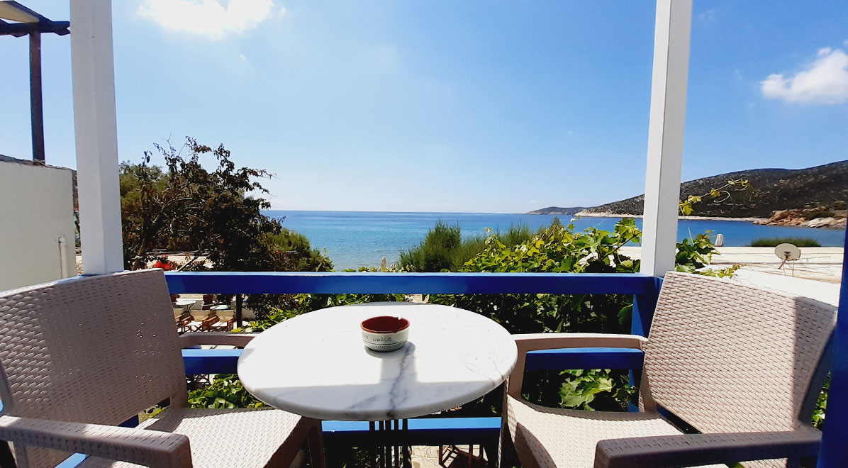 Balcony with sea views